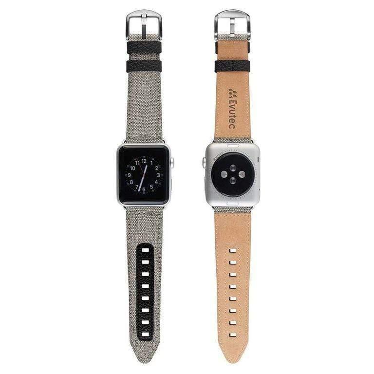 evutec apple watch band 44mm northill canvas black