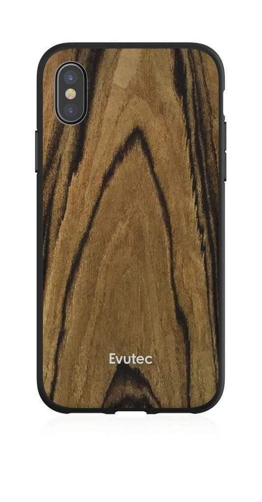 evutec aer rosewood with afix for iphone xs max 6 5burmese rosewood