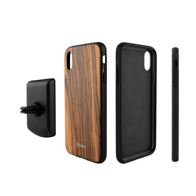 Suncase Custodia In Vera Pelle Con Linguetta Per IPhone XR (6,1") – Colore Marrone Antique – Fatta A Mano + Cover In Silicone Inclusa