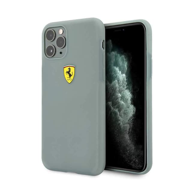 ferrari on track transparent silicone case with printed logo for iphone 11 pro green
