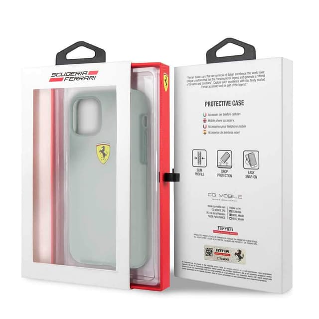 ferrari on track transparent silicone case with printed logo for iphone 11 pro green