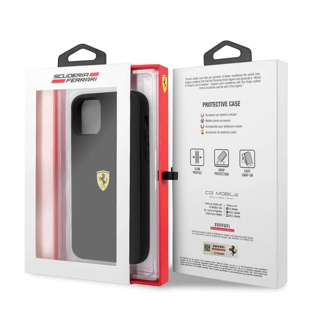ferrari on track pc tpu case with cardslot magnetic clos for iphone 11 pro max black