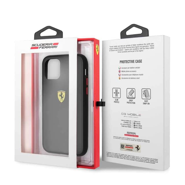 ferrari on track pc tpu case for iphone 11 pro max black outline black