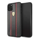 ferrari carbon pu leather hard case iphone 11 pro max black
