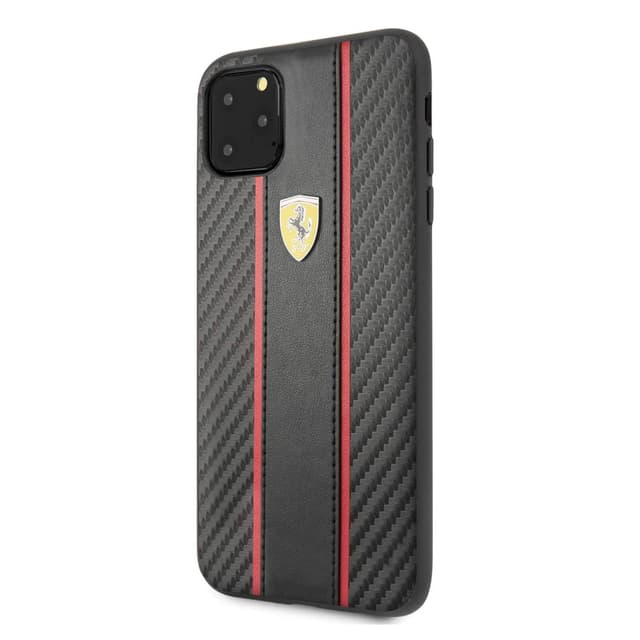 ferrari carbon pu leather hard case iphone 11 pro max black