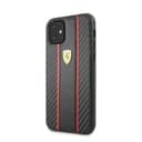 ferrari carbon pu leather hard case iphone 11 black