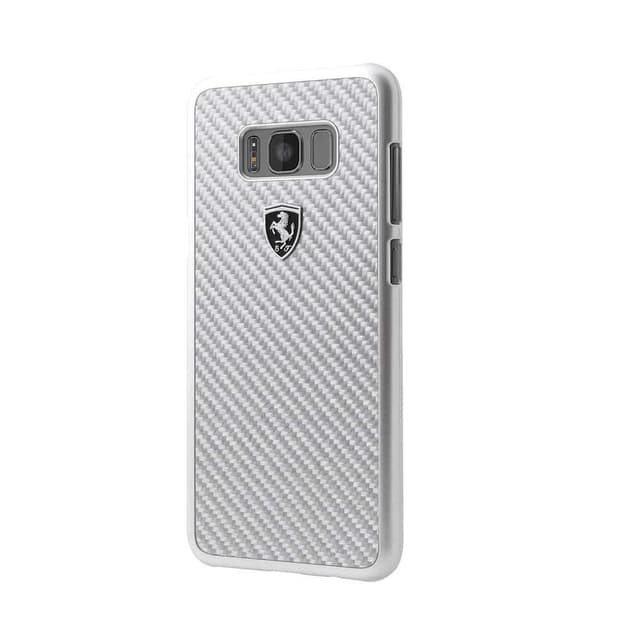 ferrari heritage real carbon hard case for galaxy s8 plus silver