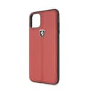 ferrari vertical stripe leather hard case for iphone 11 pro max red