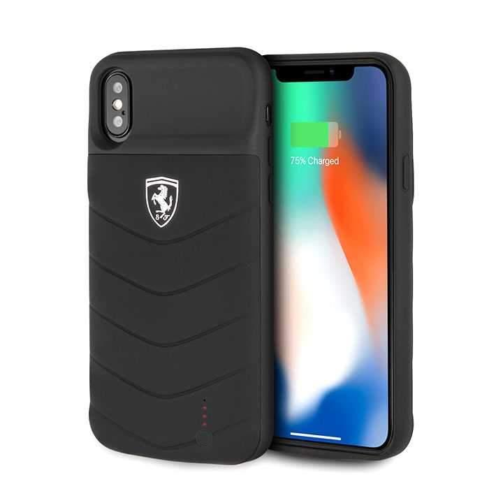 ferrari off track full cover power case 3600mah for iphone x xs black