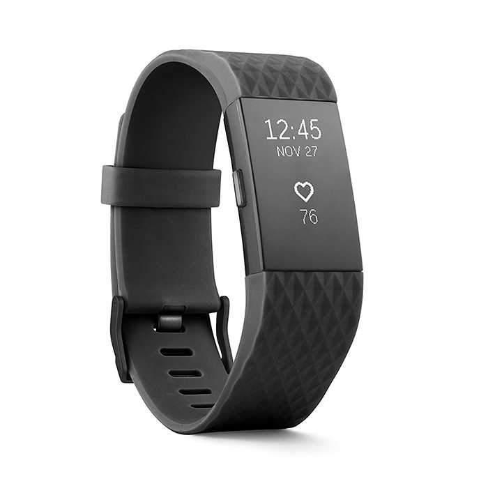 سوار المعصم الرياضي Charge 3 مع متتبع ضربات القلب من Fitbit - أسود داكن/ أسود