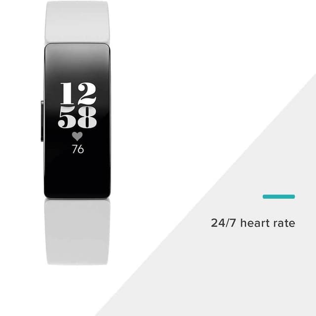 ساعة يد رياضية من Fitbit – أسود/ أبيض