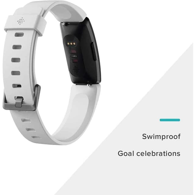 ساعة يد رياضية من Fitbit – أسود/ أبيض