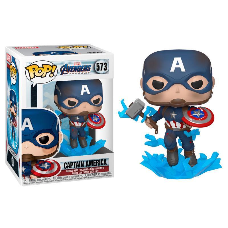 Funko pop marvel endgame capt a w brokenshield mjolnir