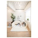 سرير أطفال متعدد الاستخدامات مقاس كبير Ggumbi Twin Star Extra Large - عاجي