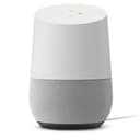 google home voice activated speaker white