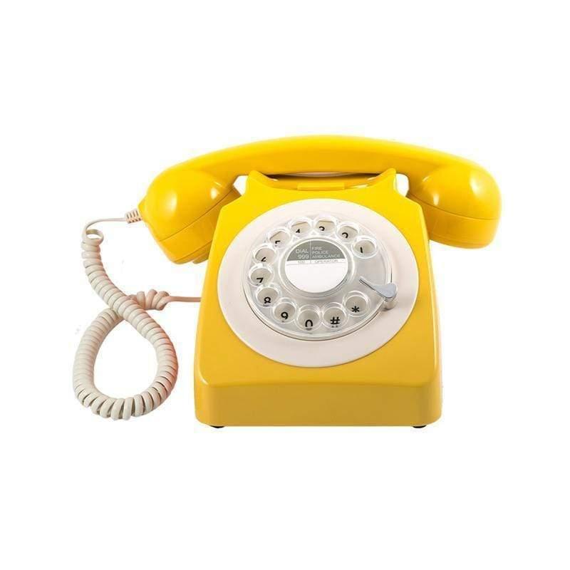 GPO Retro gpo 746 rotary hotel phone mustard