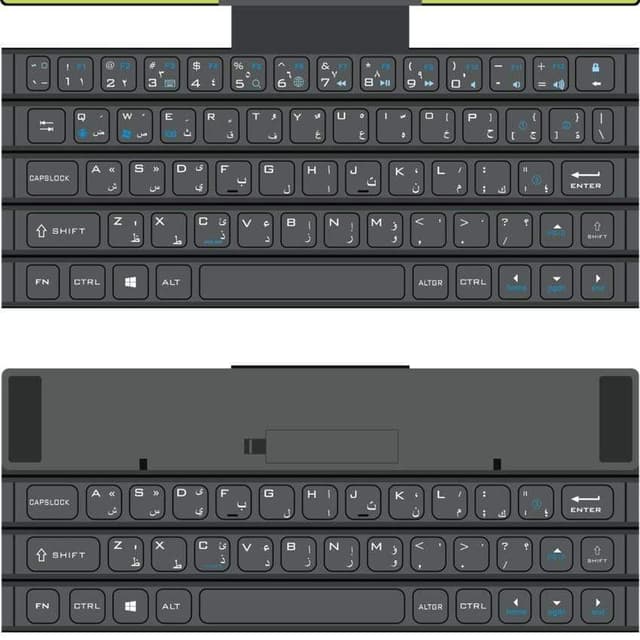 كيبورد متعدد المهام اللاسلكي المحمول المخصص للهواتف الذكية و التابلت - green