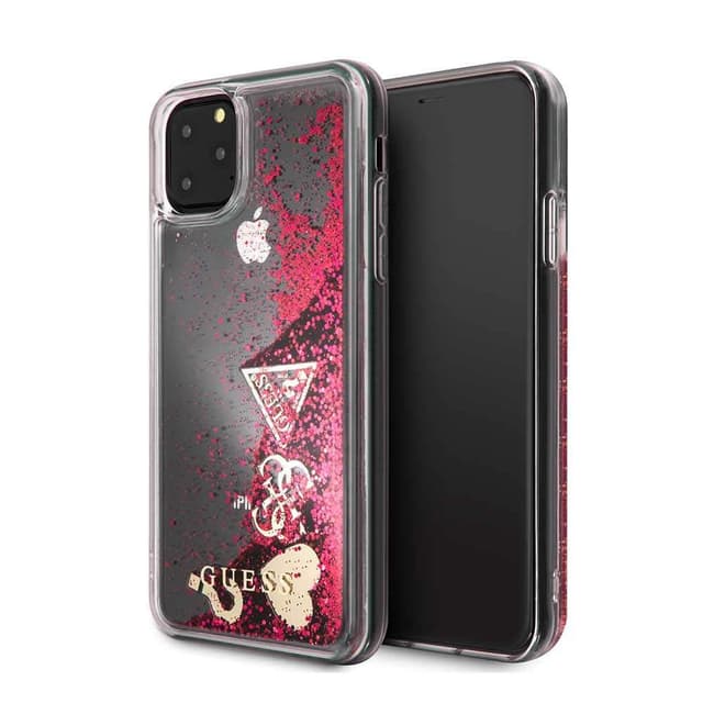 Guess Glitter Hard Case Hearts For Iphone 11 Pro Max - Rasberry