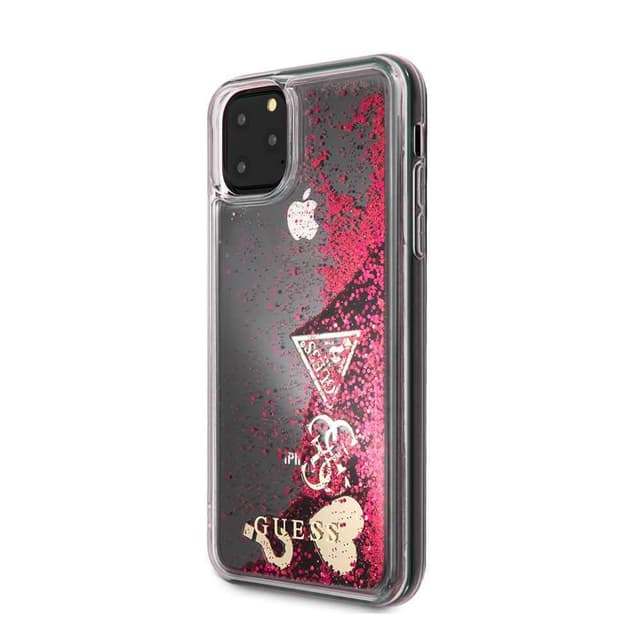 Guess Glitter Hard Case Hearts For Iphone 11 Pro Max - Rasberry