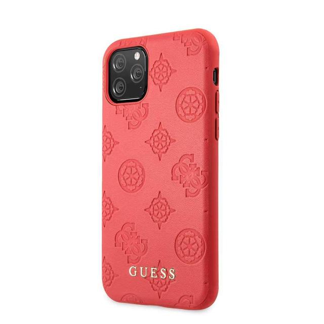 guess 4g peony pc tpu leather hard case iphone 11 pro red - SW1hZ2U6NDI1NTU=