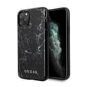 Guess Pc/Tpu Marble Design Case For Iphone 11 Pro Max - Black