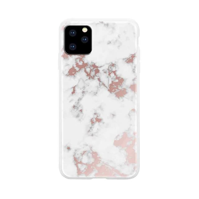 habitu white marble case for iphone 11 pro rose gold