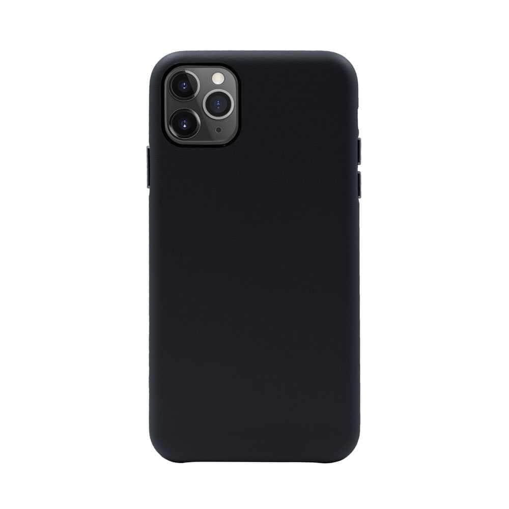 habitu macaron chic vegan leather case for iphone 11 pro black velvet