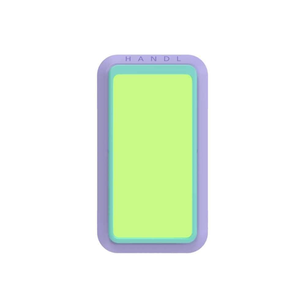 handl glow in the dark phone grip green lavender