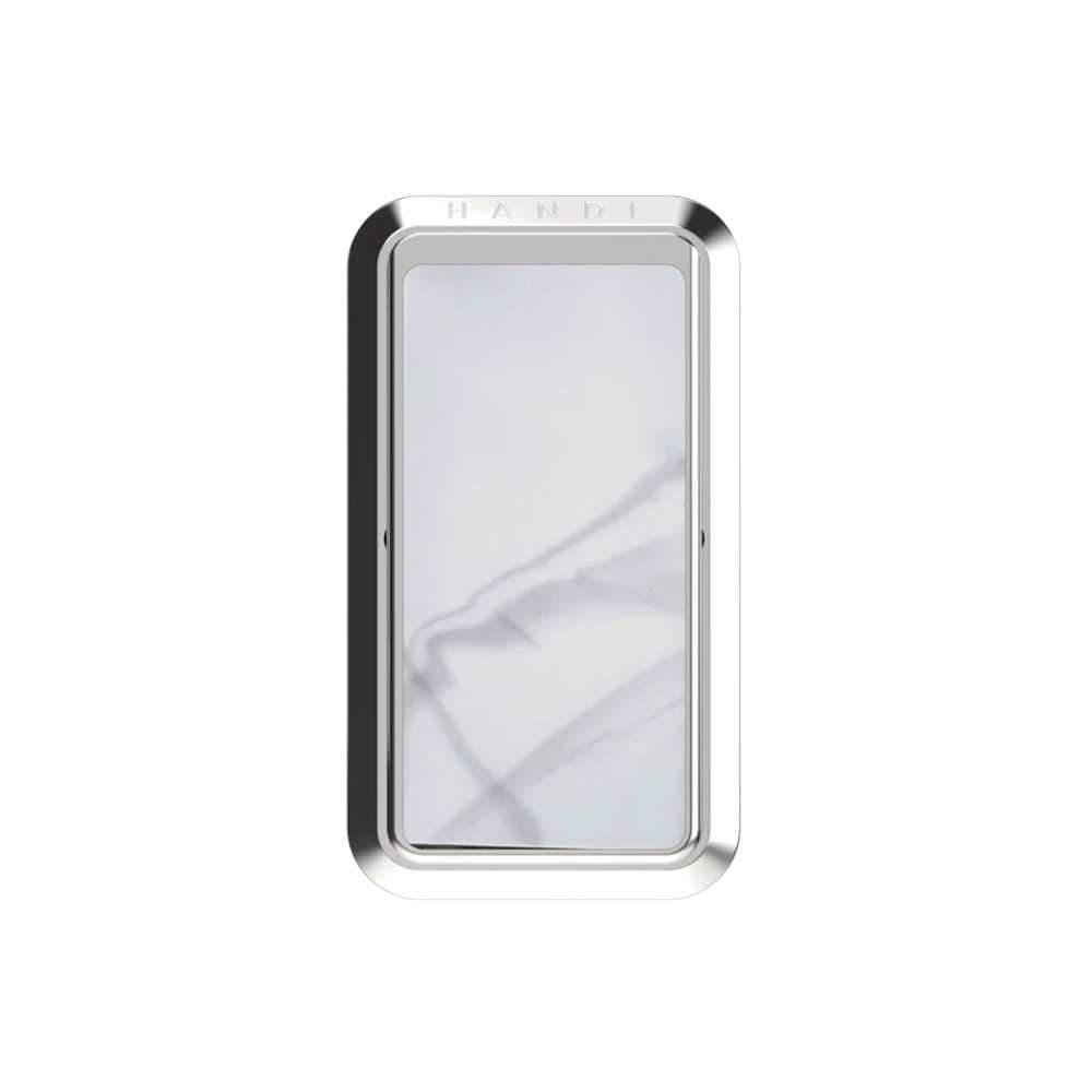 handl marble phone grip white silver