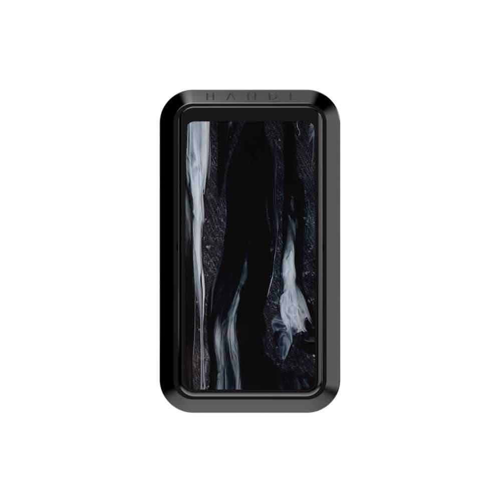 handl marble phone grip black