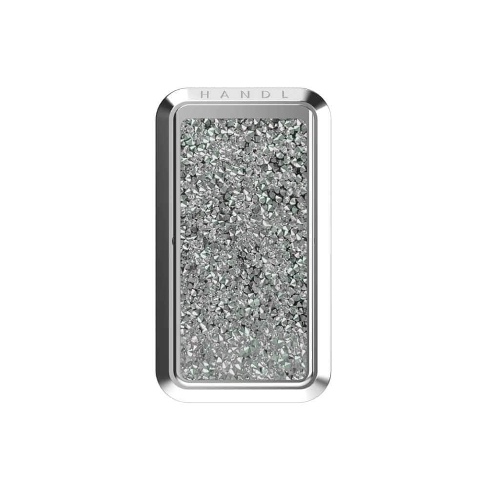handl crystal phone grip silver
