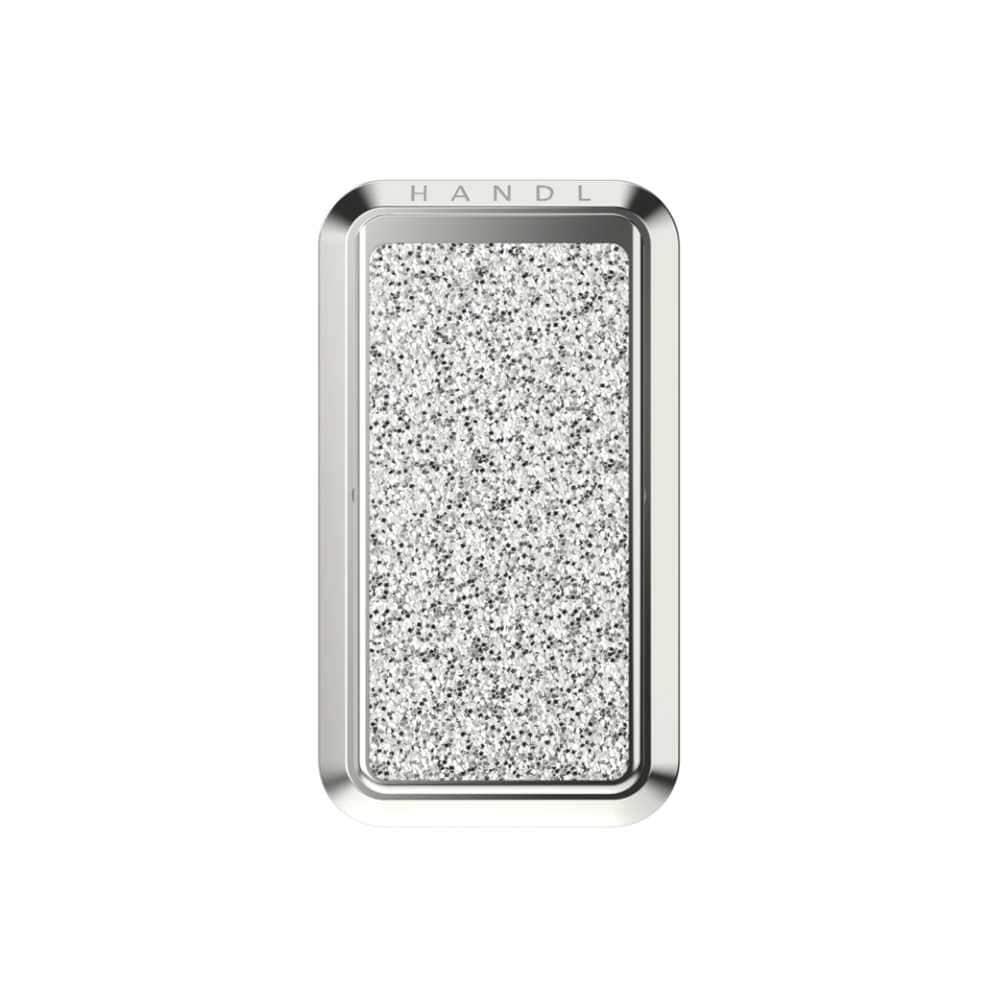 handl smoothe glitter phone grip silver