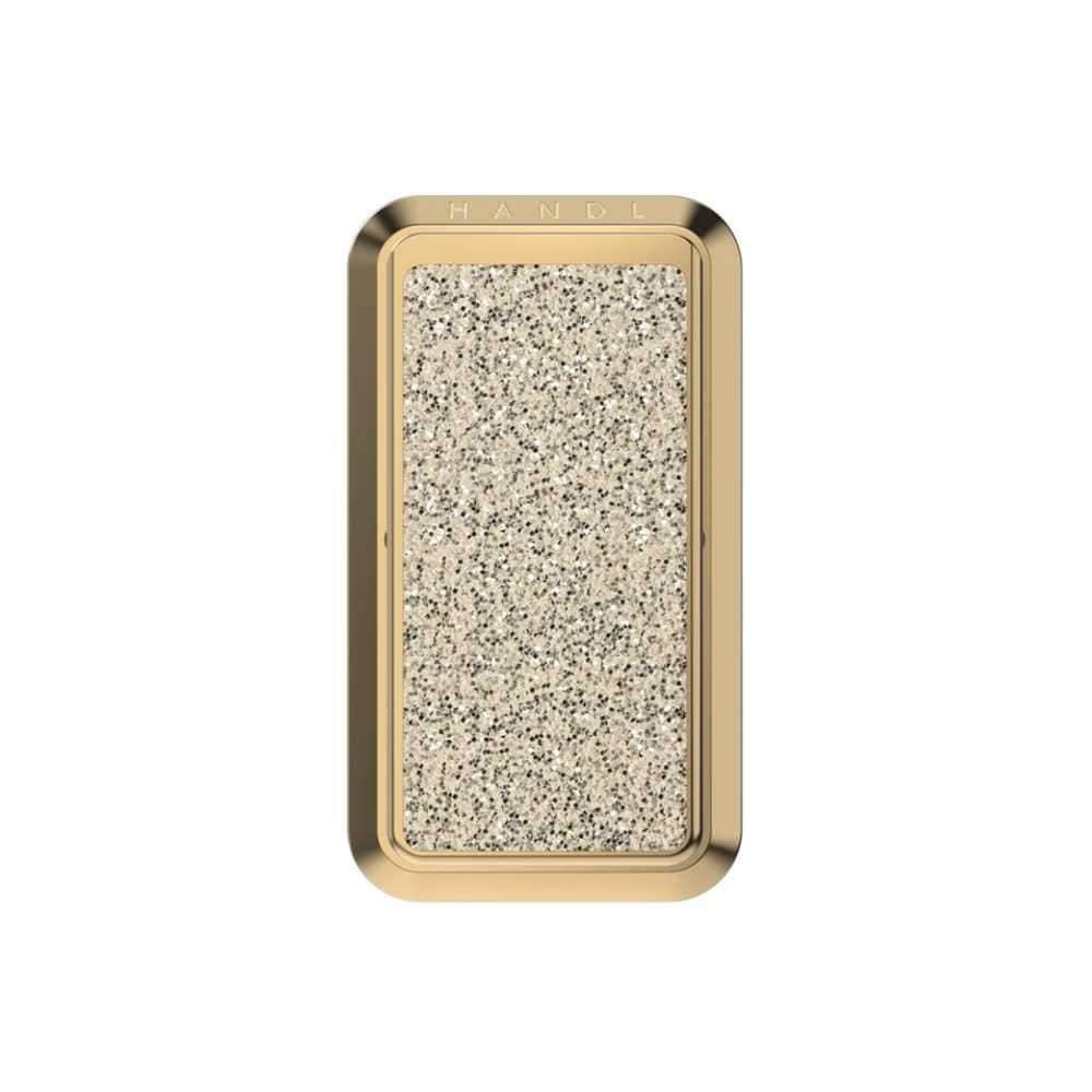 handl smoothe glitter phone grip champagne gold