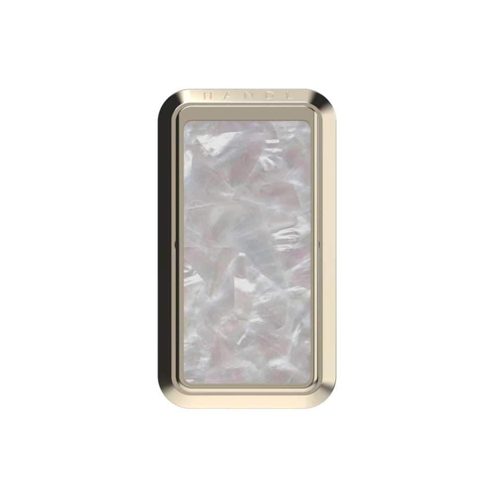 handl marble phone grip mother of pearl champagne