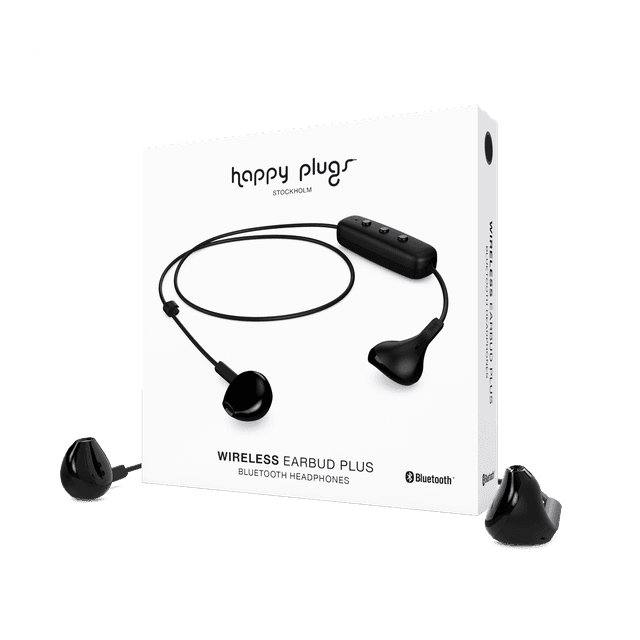 happy plugs earbud plus wireless black - SW1hZ2U6MzM2MzE=