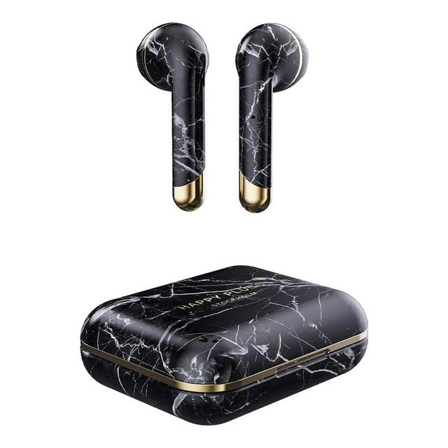 سماعات أذن لاسلكية باللون الأسود الرخامي Happy Plugs - Air 1 True Wireless Earbuds - limited Edition - Black Marble - SW1hZ2U6NTY4NjQ=