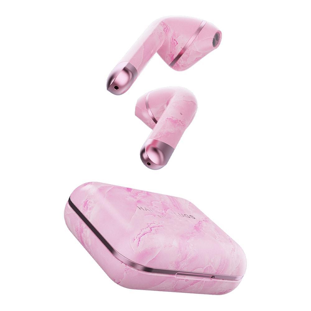 happy plugs air 1 true wireless earbuds limited edition pink marble