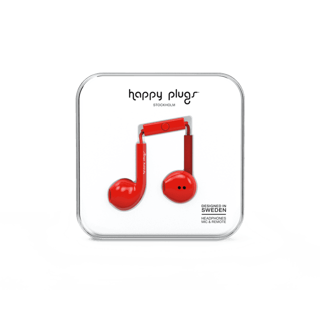 سماعات اذن باللون الأحمر Happy Plugs - Earbud Plus Red - SW1hZ2U6NTY4OTI=