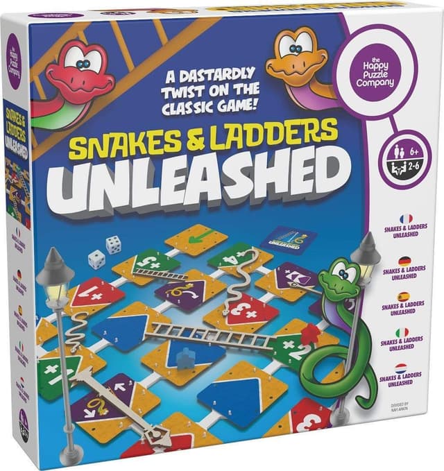 لعبة السلم والثعبان Happy Puzzle - SNAKES AND LADDERS UNLEASHED