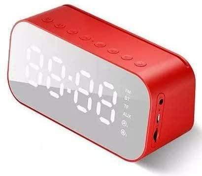 ساعة منبه مع سماعة بلوتوث Havit Clock Bluetooth speaker MX701 - أحمر