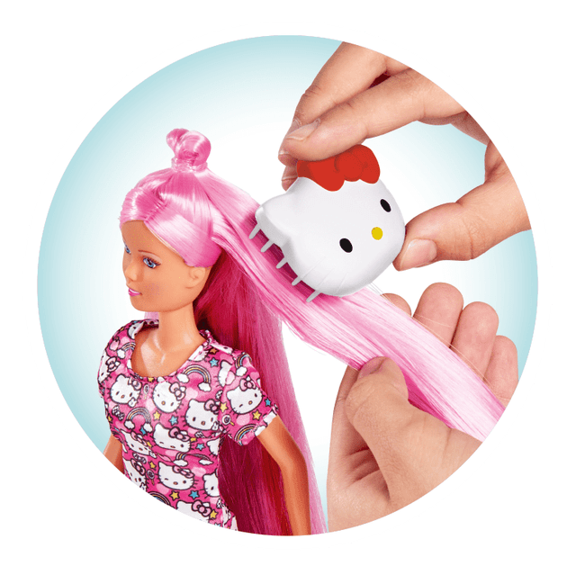 لعبة دمية هلو كيتي مع فرشاة شعر SIMBA - HK SL Hairplay