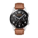 huawei smart watch gt 2 stainless steel with pebble brown strap