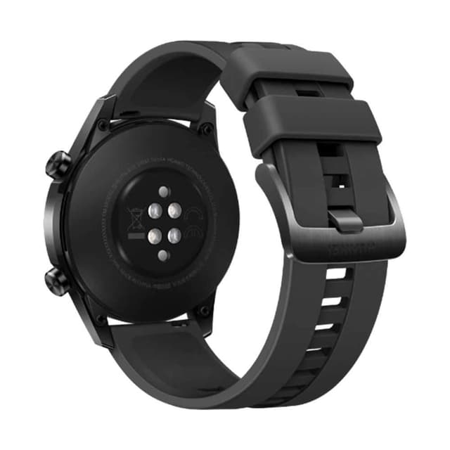 huawei smart watch gt 2 matte black with flouroelastomer black strap