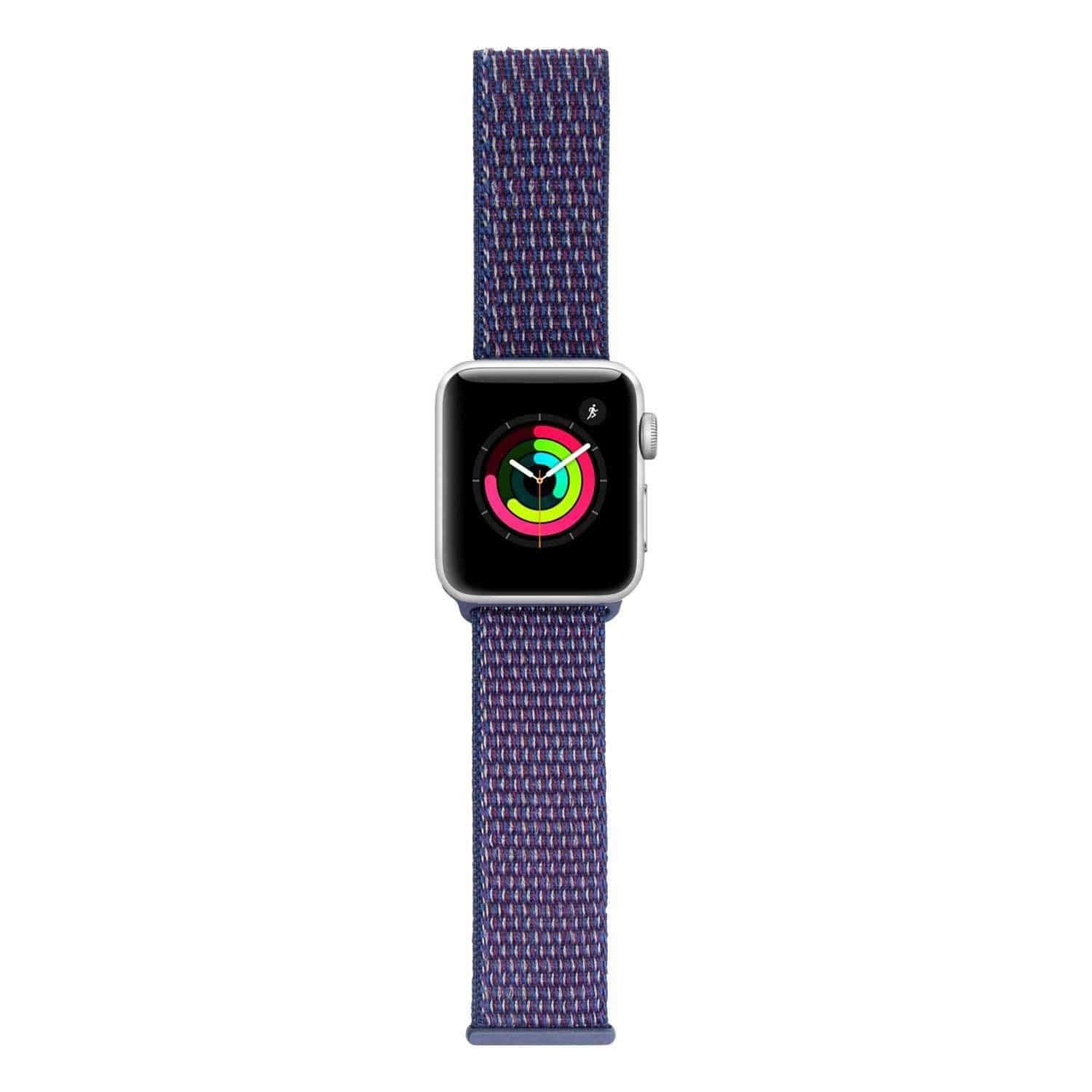 iguard by porodo nylon watch band for apple watch 44mm 42mm lavander