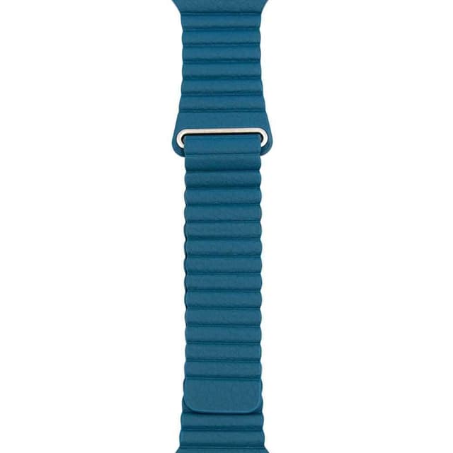 iguard by porodo leather watch band for apple watch 44mm 42mm medium blue