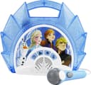 iHome kiddesigns disney frozen 2 sing along karaoke boombox kids toys portable karaoke machine built in music led flashing lights working microphone connects mp3 player audio device w play buttons