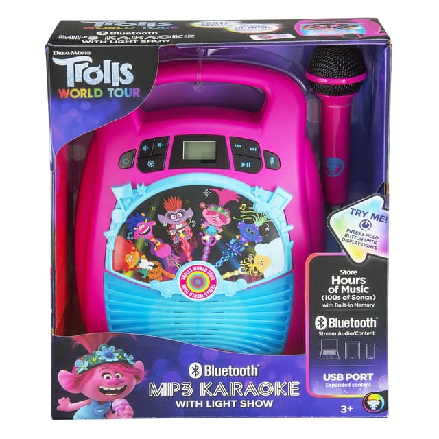 لعبة مكبر صوت بلوتوث مع ميكروفون للأطفال KIDdesigns - Trolls World Tour Bluetooth MP3 - 64249