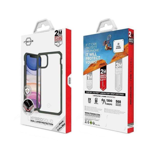 itskins hybrid solid for iphone 11 pro max 6 5 midnight green