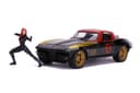 لعبة سيارة Jada - Marvel Black Widow 1966 Chevy 1:24