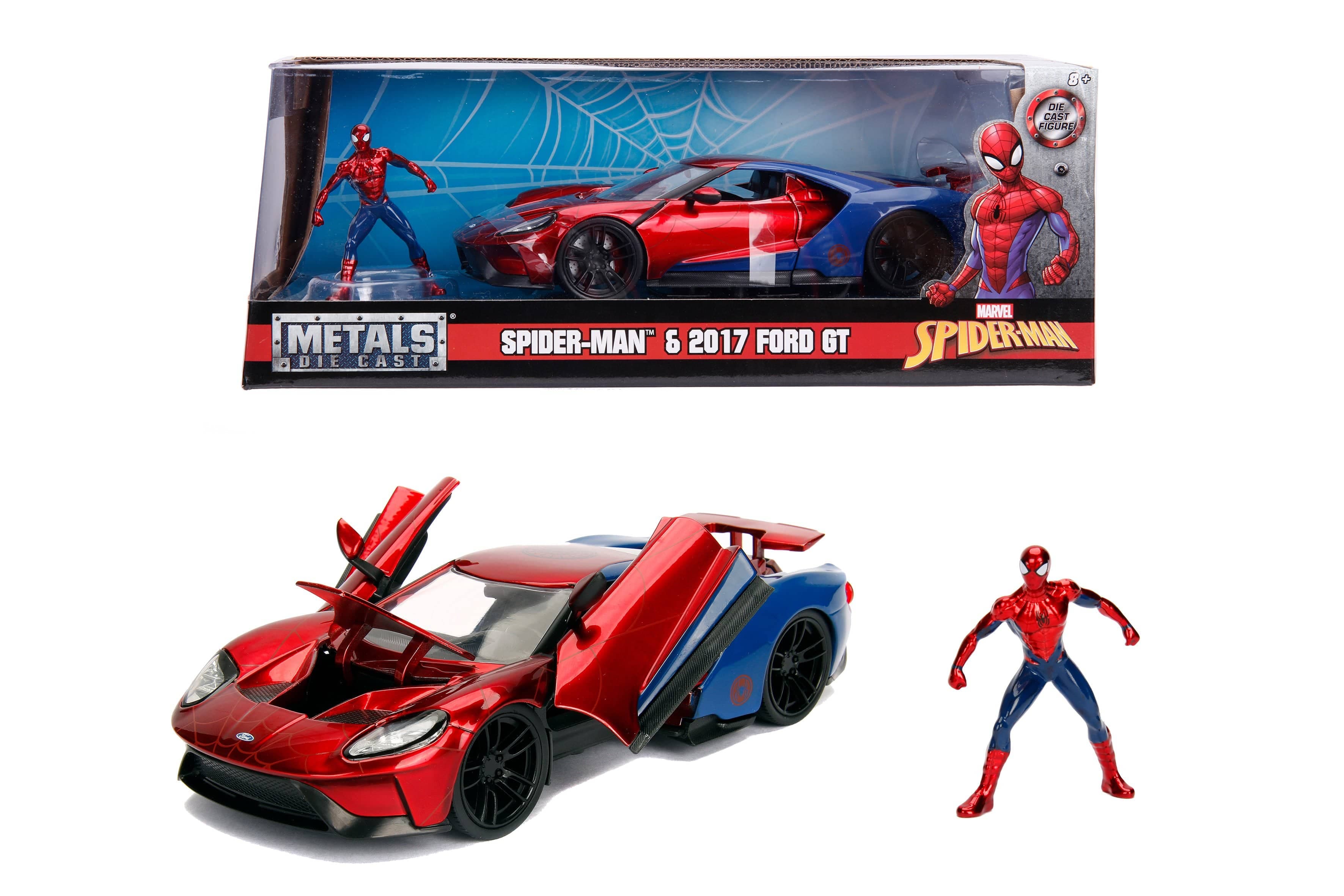 لعبة سيارة Jada - Marvel Spiderman 2017 Ford GT 1:24